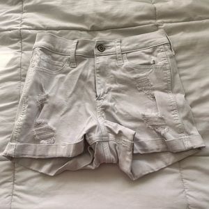 Hollister high rise white jeans shorts size 1